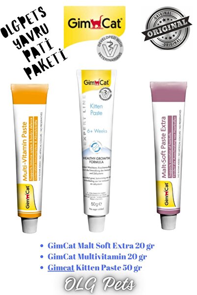 Gimcat OLGpets, Gimcat Yavru Kedi Paketi ( Gimcat Kitten Paste, Gimcat Malt Soft Ekstra, Gimcat Vitamin )
