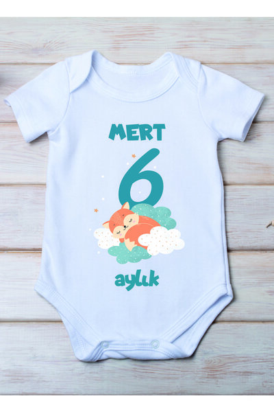 SPACE DRESS Special Name Written on Your Baby 6 Months Men's Bodysuit