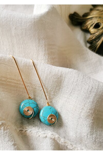 Halley Concept أقراط بوتيك من الحجر الطبيعي للنساء