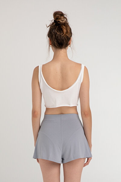 SHEISMONO Cotton Wide Cut Crop Top