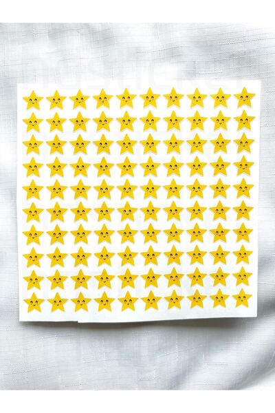 hdsticker Öğretmen Öğrenci Ödev Kontrol Bravo Ödül Aferin Emoji Yıldız Kalp Etiket Sticker Seti 100 Adet P8