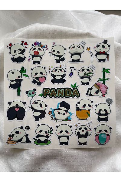 hdsticker Set de autocolante cu autocolante pentru laptop, notebook, tabletă, cu tematică de animale panda drăguț P1