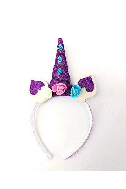 şahane parti Unicorn Doğum günü Prenses Taç Mor
