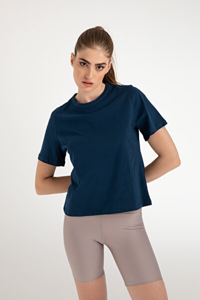 SHEISMONO Tricou de bază cu mânecă scurtă din bumbac obișnuit, cu gât crew, I...