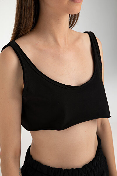 SHEISMONO Cotton Geniş Kesim Crop Top