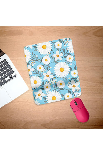 UcuruStore Μπλε Ορθογώνιο Mouse Pad Papatya με Στήριγμα Καρπού