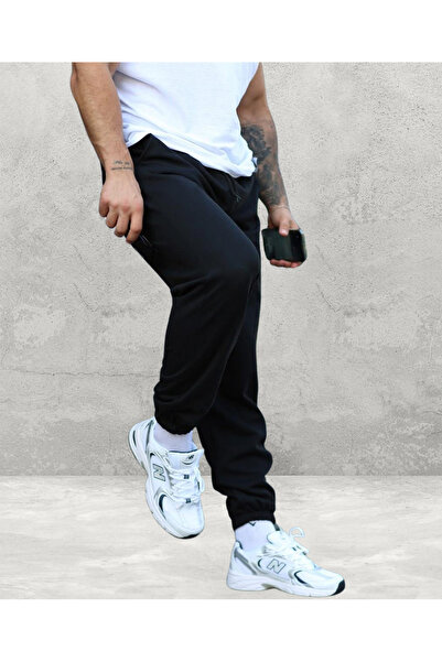 FİTGO Ανυψωμένη εποχιακή άνετη φόρμα Jogger μαύρη φόρμα