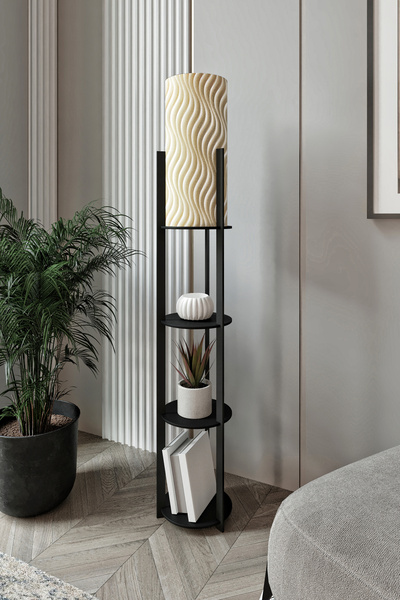 messer RADIANTE YUVARLAK RAFLI LAMBADER MADRAN CEVİZ