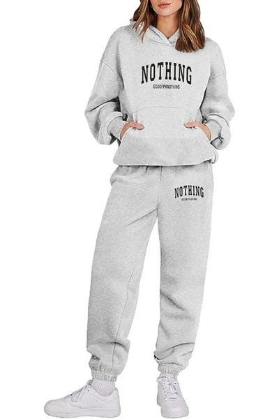 Modern Moda Σετ φόρμας - εμπριμέ Σετ Jogger Φούτερ με κουκούλα από καουτσούκ