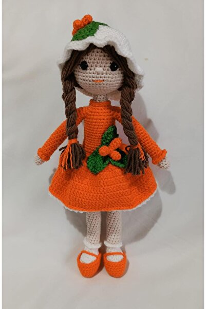 OYUNCAKPARK Turuncu Kikona Çiçeği Bebek Amigurumi Organik Oyuncak
