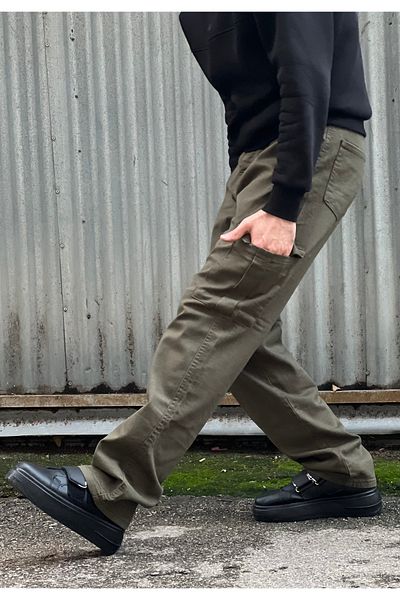 wamoss Men's Green Cargo Baggy Pants 2024 Hkb