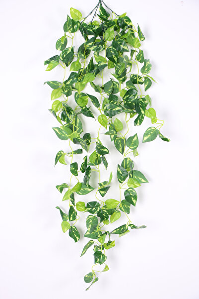 Yapay Çiçek Deposu Islak Yapraklı 5 Dal Sarmaşık 110 cm Sarı Çizgili Model