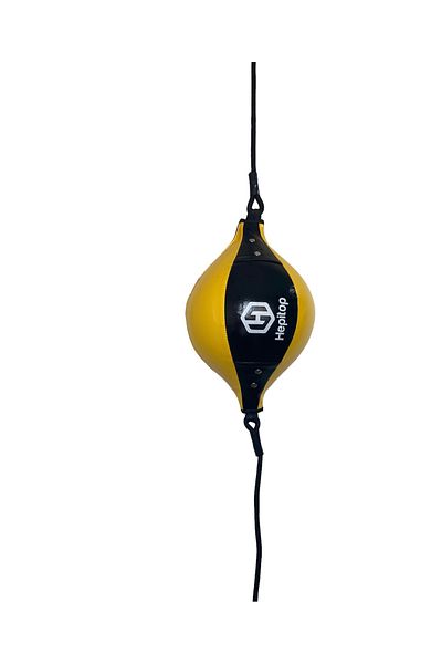 HEPİTOP Pencikbol Double Ended Leather Boxing Speed Ball Yellow