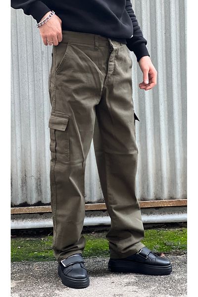 wamoss Men's Green Cargo Baggy Pants 2024 Hkb