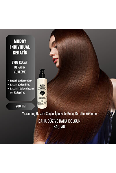 Muddy Yıpranmış Saçlar Için Ev Tipi Keratin Sütü 200 ml