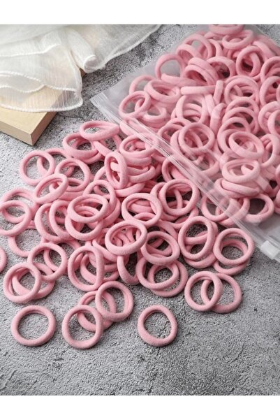 MAKSESUAR طقم إبزيم مطاطي وردي فاتح مكون من 50 قطعة