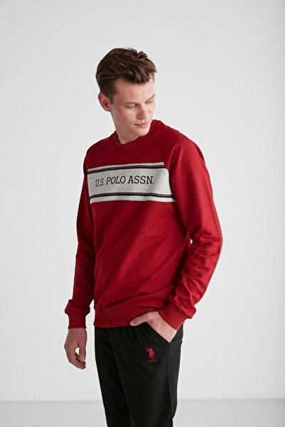 U.S. Polo Assn. US POLO LİSANSLI BİSİKLET YAKA %100 PAMUK ERKEK PİJAMA TAKIM 18717