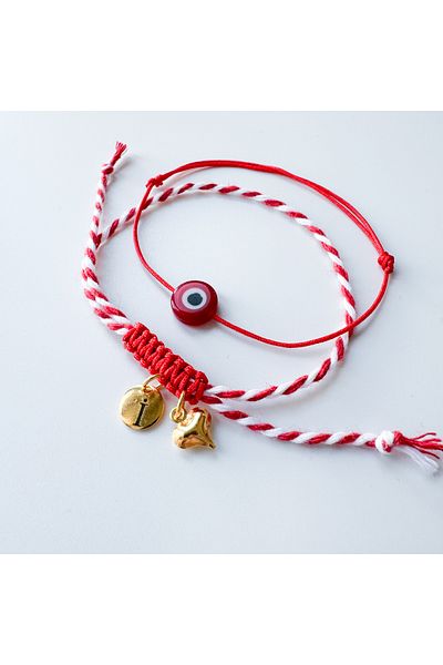 CHARMLUCKY Mini heart marteniçka charm bracelet