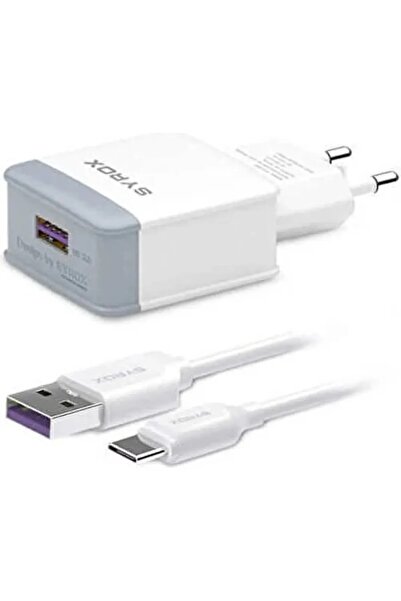 Syrox Q32_ Xiaomi Redmi Note 9 Pro Uyumlu Type-C Girişli Hızlı Şarj Aleti Cih...