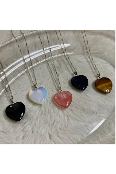 Elifsu Jewelry En Büyük Kalp Kolyeler Doğal Taş Kolye