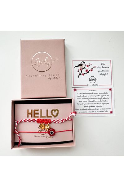 CHARMLUCKY Mini heart marteniçka charm bracelet