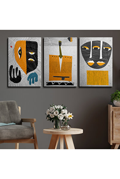 Tablo Deposu Set od 3 platna za zidne slike, boho klasične moderne slike na p...