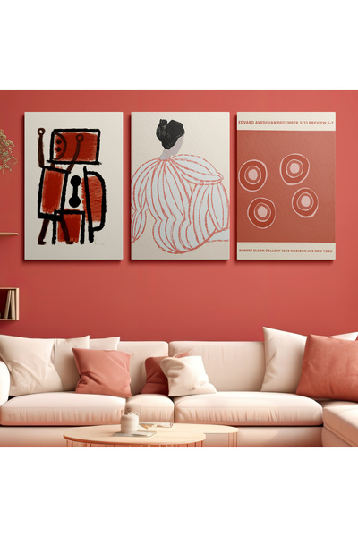 Tablo Deposu Set od 3 platna za zidne slike, klasične moderne slike na platnu...