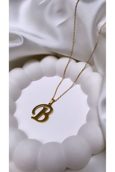 Accessories Çelik Gold Renk B Harfli Kolye