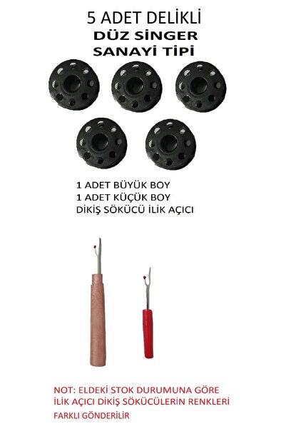 U5 FASHION 5 adet sanayi tipi masura 1 büyük dikiş sökücü 1 küçük dikiş söküc...