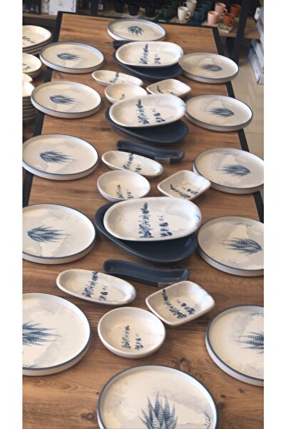 Keramika 12 Kişilik 30 Parça Blue Magic Kahvaltı Takımı