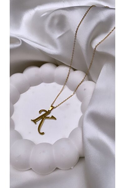 Accessories Çelik Gold Renk K Harfli Kolye