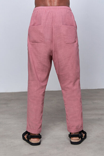 Dear Deer Pink Linen Oversize Trousers
