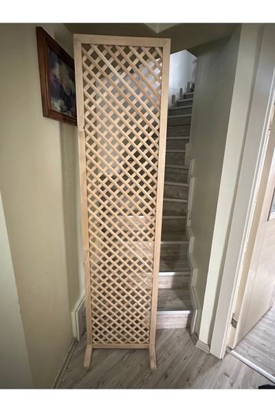 Yc Dekor Ahşap Paravan 50x200 Ahşap Seperatör Çerçeveli Ve Ayaklı