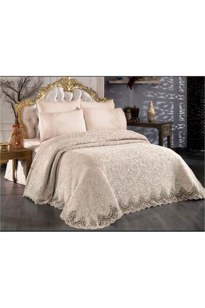 COCOTARZ ÇEYİZLİK FRANSIZ DANTELLİ ÇİFT KİŞİLİK BATTANİYE SETİ