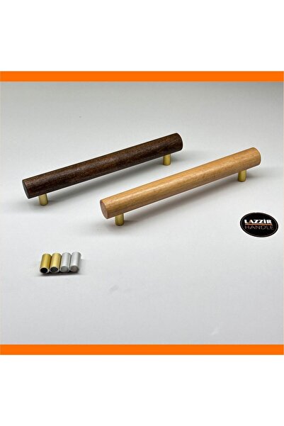 lazzir handle Ahşap Kulp Yuvarlak Kulp (320 MM)-dolap Kulpu Çekmce Kulpu 320 ...