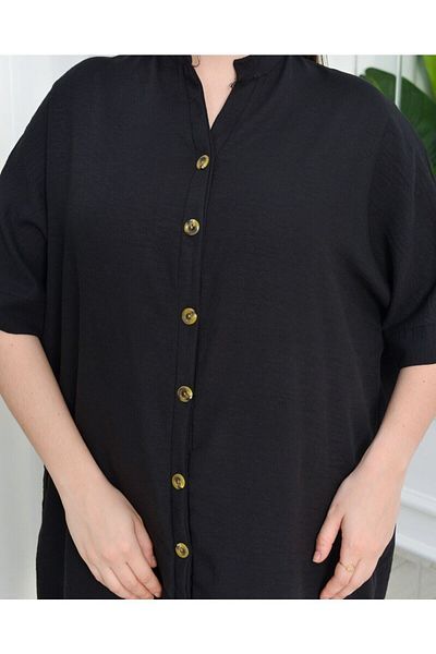 CİXAPLE Rochie cămașă tunică casual din in