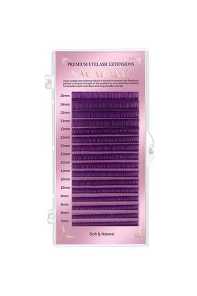 KİRPİKÇİSHOP NAGARAKU 0.07 C Mix Mor Renk Ipek Kirpik