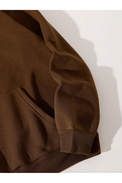 Scrovtie Unisex Καφέ Oversize με κουκούλα και τσέπη καγκουρό One Piece Anime Φούτερ με στάμπα