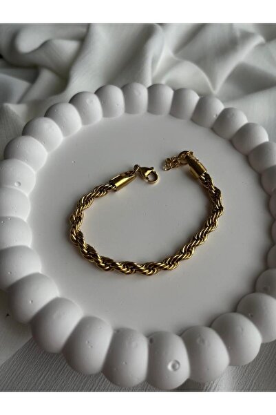 Generic Brand Auger Steel Gold Bracelet