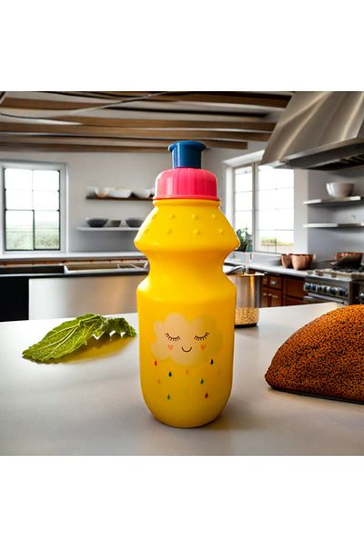 Bluoksweet زجاجة مياه للتغذية المنزلية الملونة للأطفال خالية من مادة BPA سعة 350 مل، زجاجة مياه للتغذية