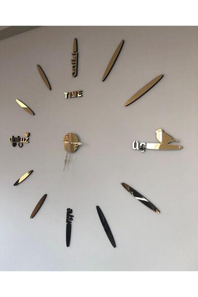 Genel Markalar DUVAR DEKOR - KUŞLU SAAT GOLD