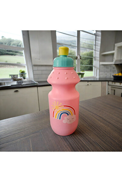 Bluoksweet 350 ml BPA free çocuk renkli okul ev yudum beslenme su şişesi mata...