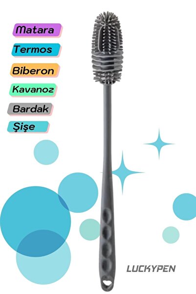 LUCKYPEN TPR Silikon Fırça, Biberon Temizleyici, Matara, Termos Temizleme Fır...