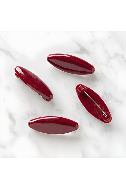 bk&tk design Başörtü Türban Eşarp Şal Klipsi Bordo - Eşarp İğnesi 4 Adet