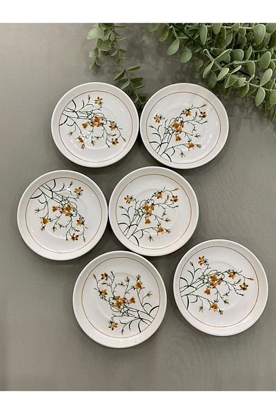 Yiğit Seramik Züccaciye Çiğdem Model 6-Piece Tea Plate