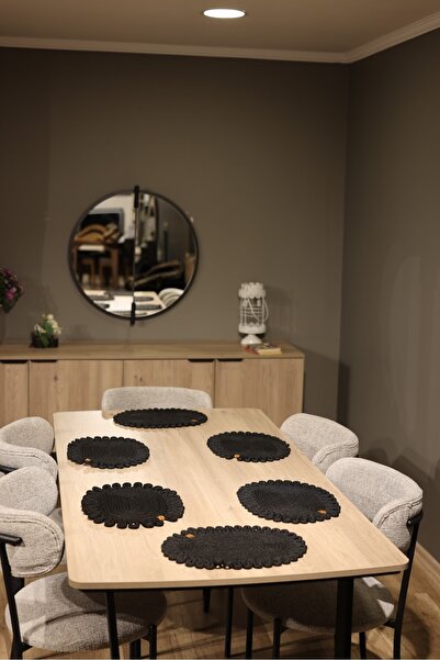 jute craft Dekoratif Şık 6lı Supla Seti Amerikan Servis