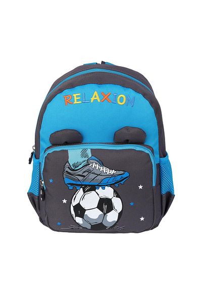 Relaxion Boy's 2-Compartment Waterproof Kindergarten Bag with Ears RLX4041-Football