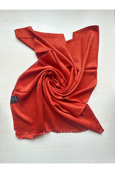 Modakaşmir Silky Jacquard Spiral Patterned Shawl
