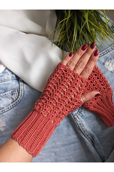 ZeynDesign Trendy Turuncu Parmaksız Eldiven