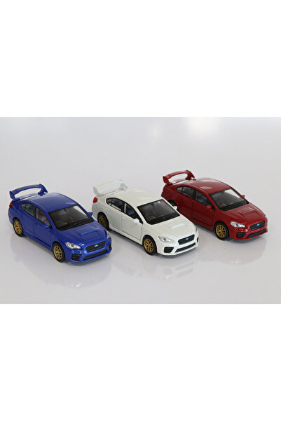 WELLY 3'lü Set 1:36 Ölçek Subaru İmpreza Diecast Model Metal Araba